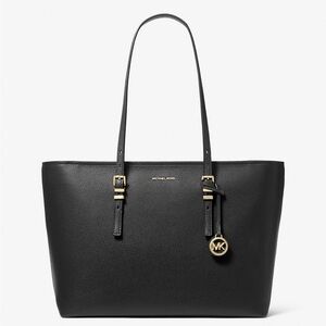 Michael Kors Black Tote with Gold Accents